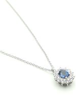 Halskette Recarlo Dame Camelia in Weißgold Zaffiro 0.42 Ct P77CC001/ZB-45-1 - P77CC001/ZB-45-1